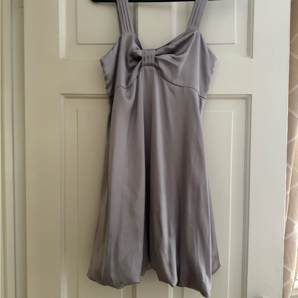 ONLY Silver Satin bubble Dress